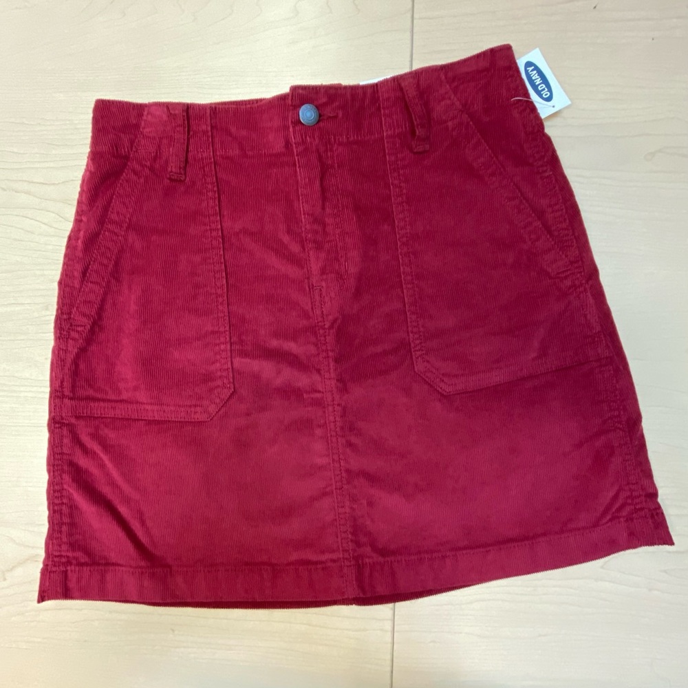 Corduroy mini skirt